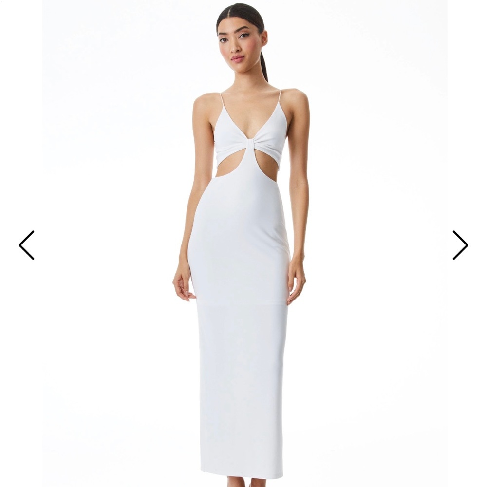Alice and Olivia Havana dress white size 4 NWT